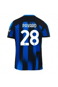 Inter Milan Benjamin Pavard #28 Jalkapallovaatteet Kotipaita 2023-24 Lyhythihainen